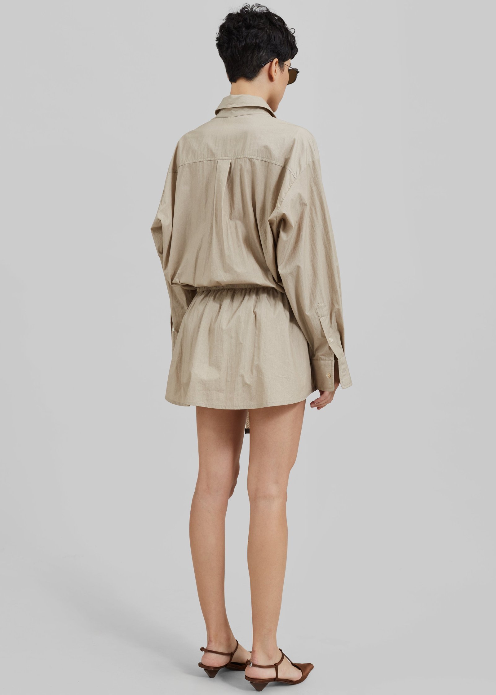 Belted Dress - Beige - Image 7