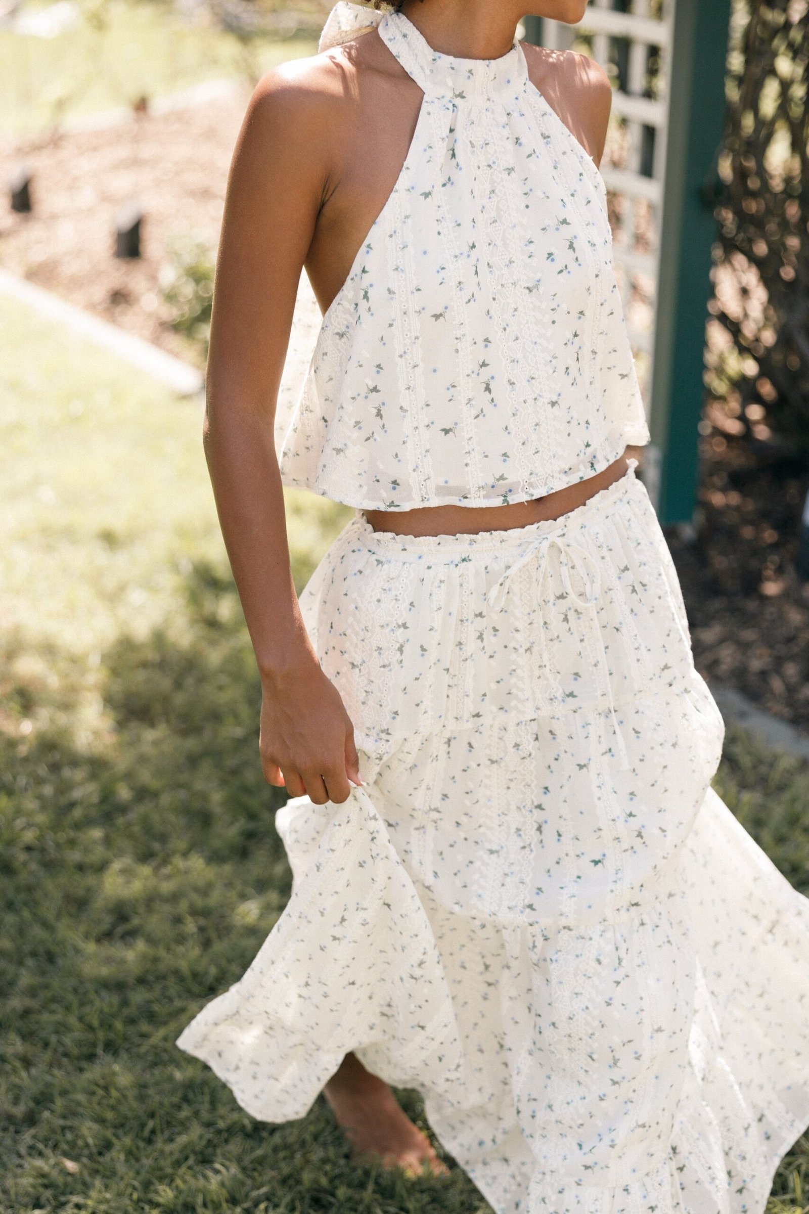 Maxi Skirt - Blue Floral - Image 2