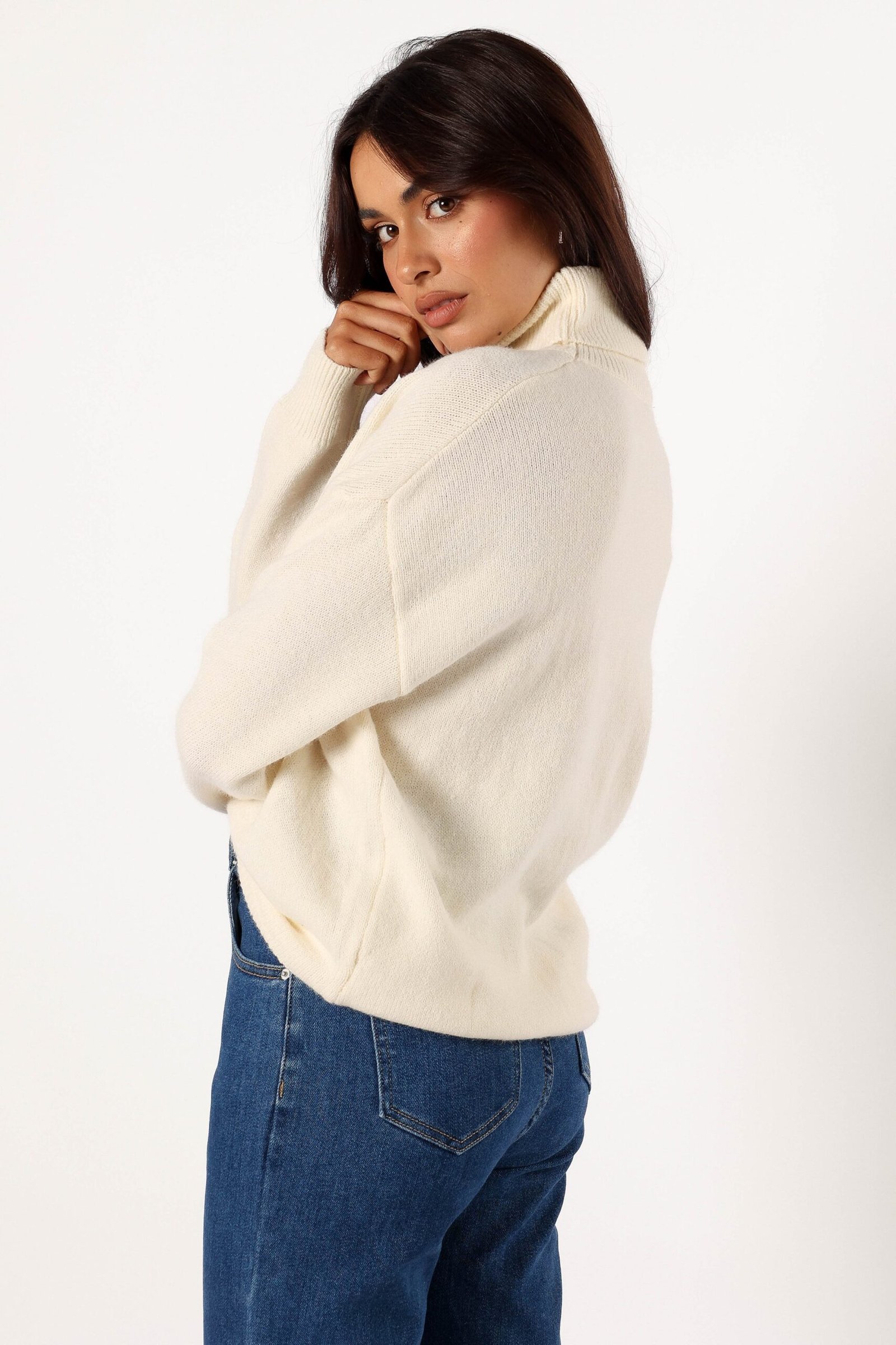 Ski Turtleneck Knit Sweater - Off White - Image 3