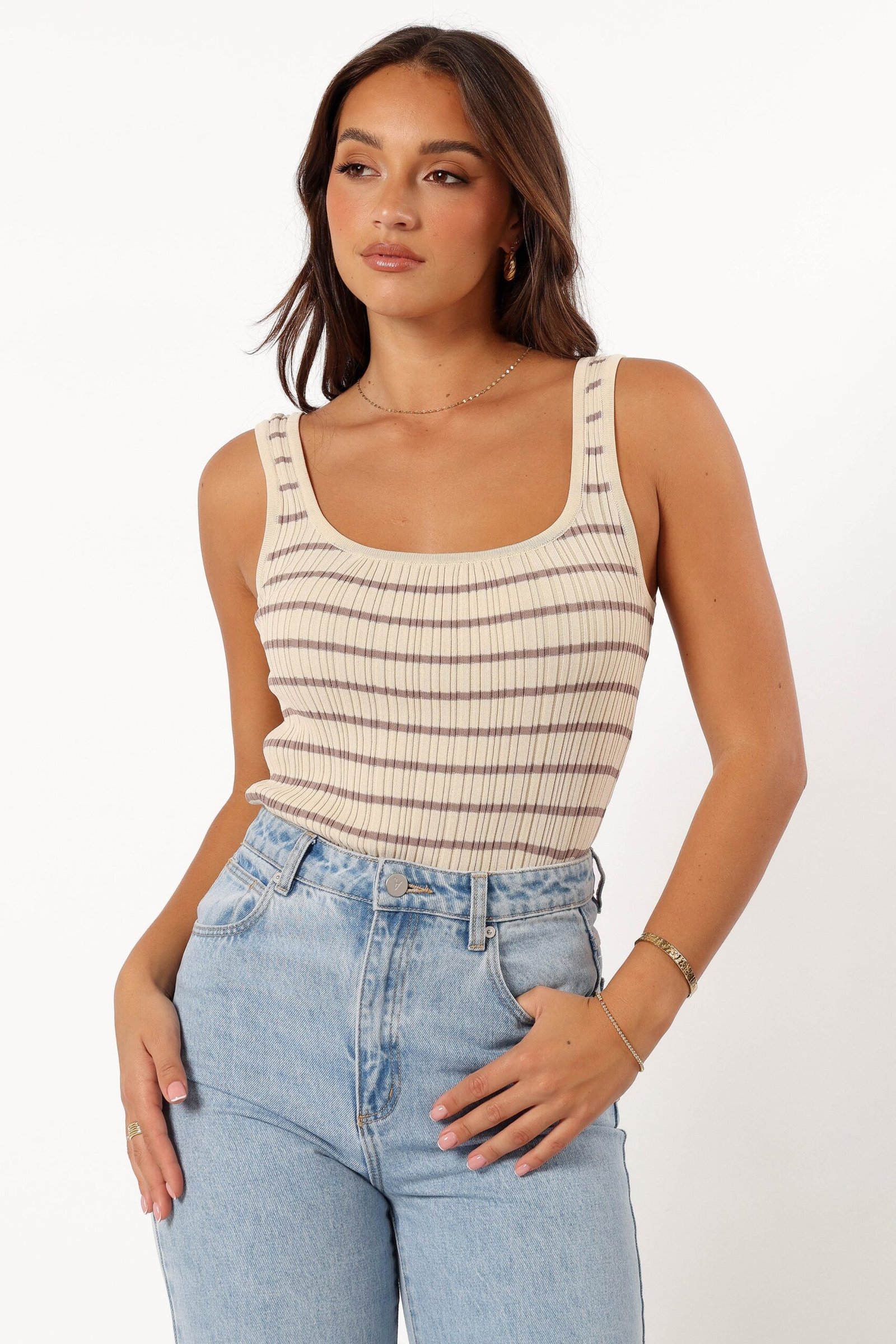 Knit Top - Cream Mocha - Image 3